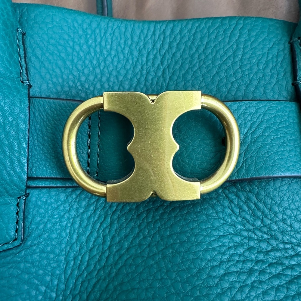 Tory Burch Gemini Link Leather Tote in Melachite - Picture 4 of 16